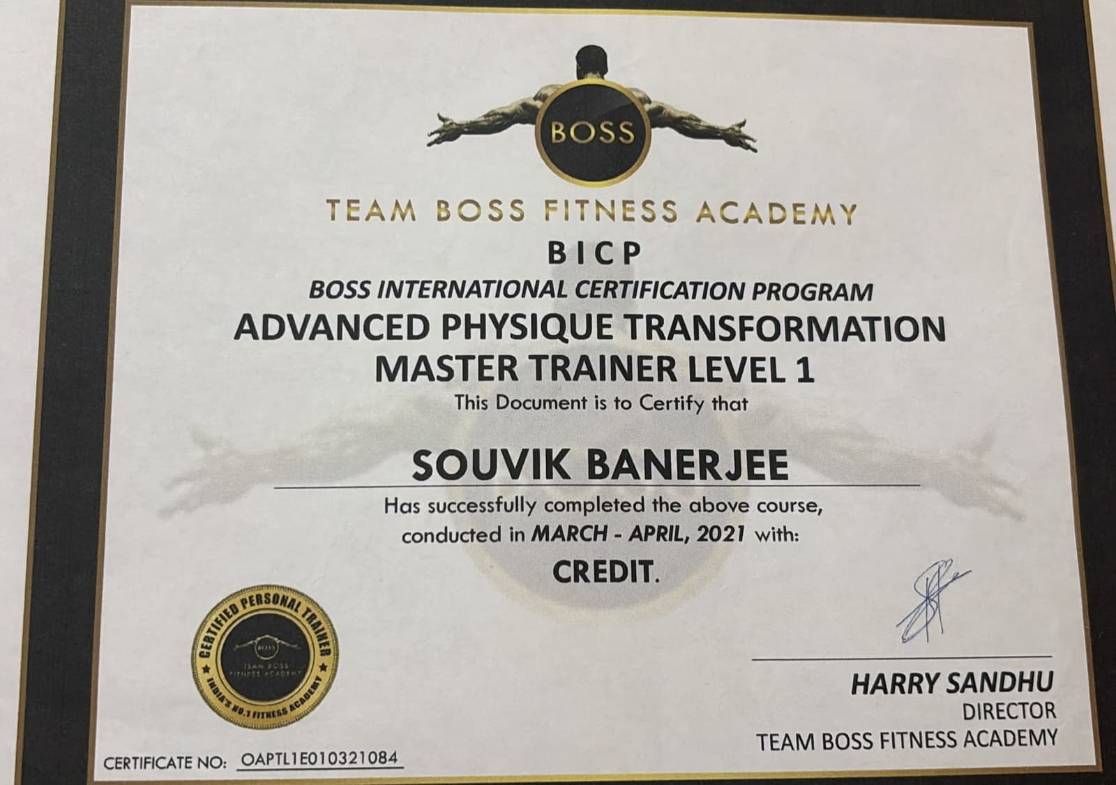 Advanced Physique Transformation Master Trainer Level 1
